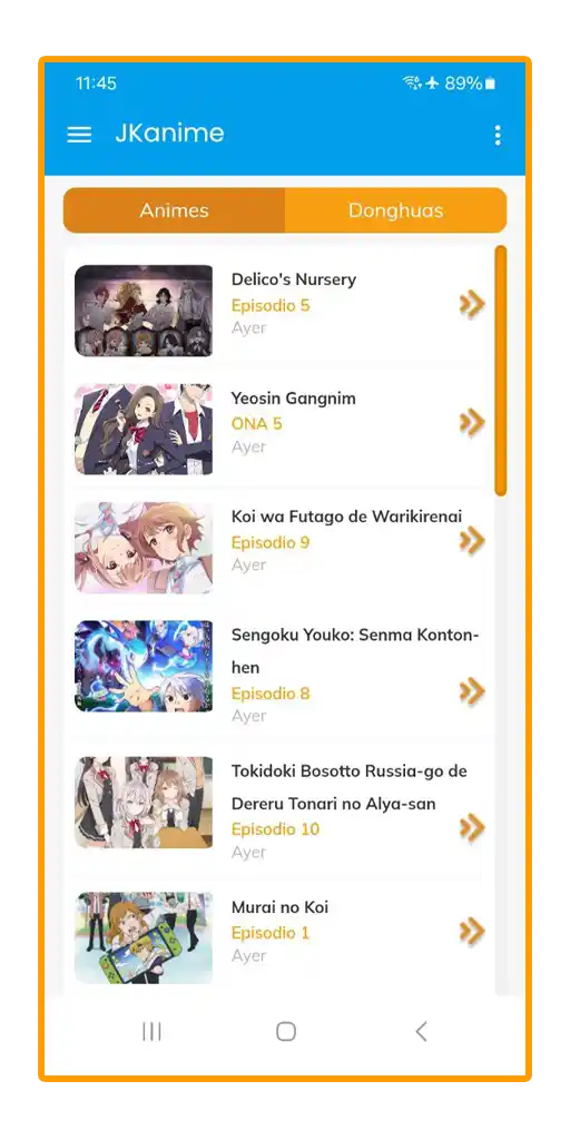 jkanime apk screen 2